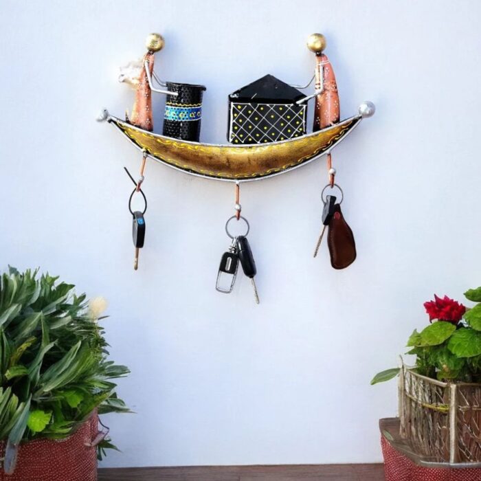 Boat Golden Iron Key Holder - Image 1