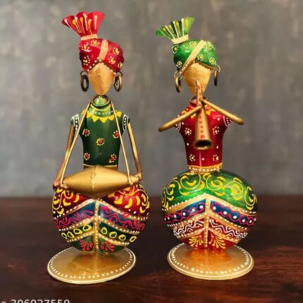 Metal Musician Showpiece Set Of 2