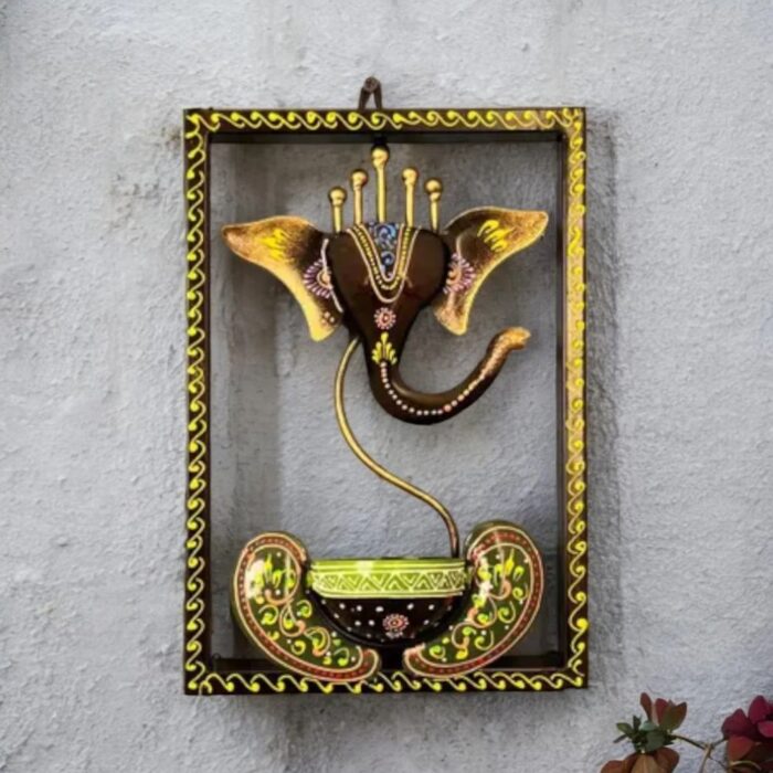 Ganesha Ji Iron Frame Decorative showpiece Tealight Candle Holder 10 sold in last - Image 1