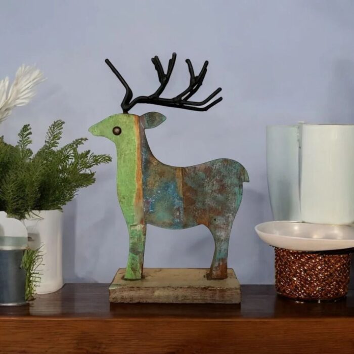 Recycled Scrap Wood Deer - Image 1